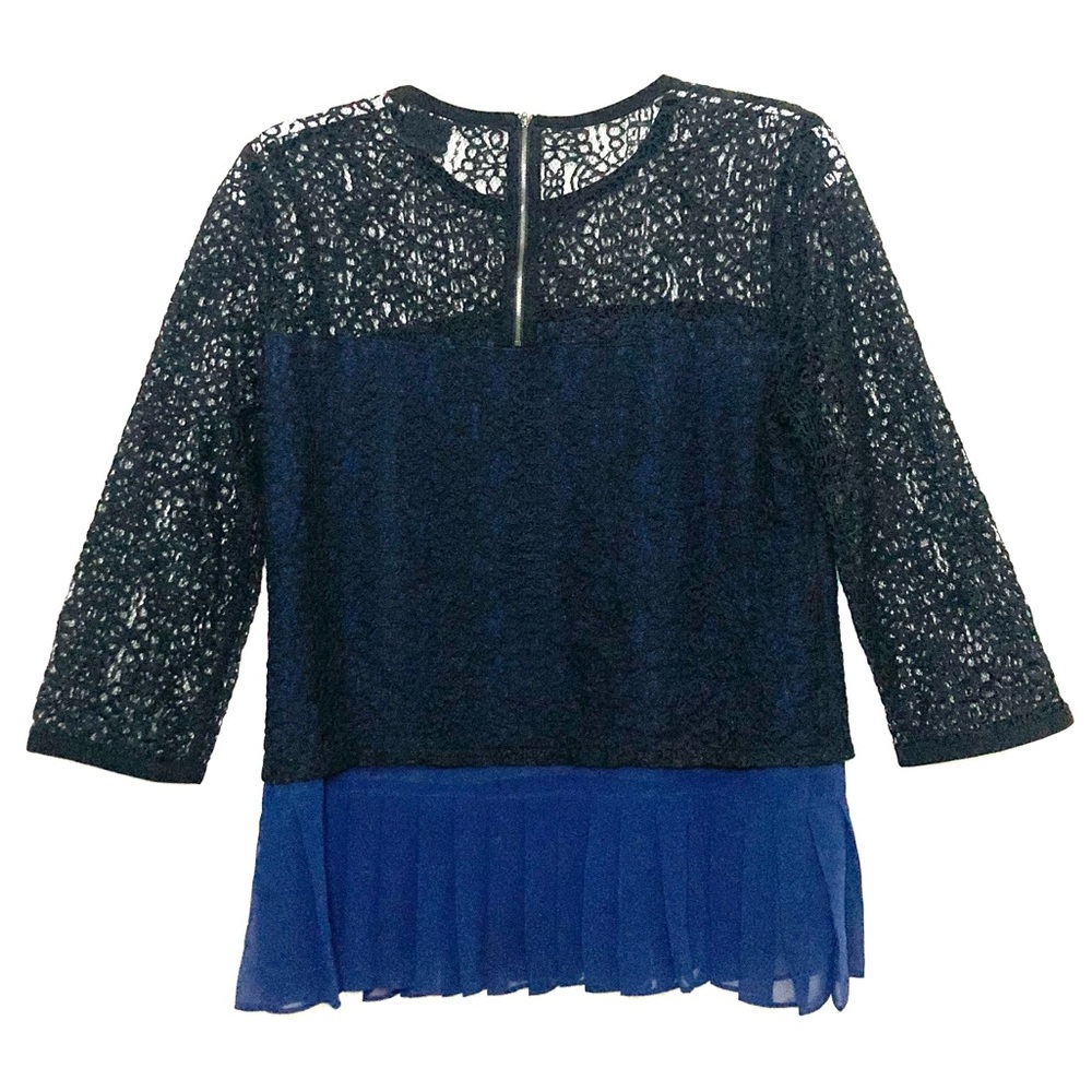 Elegant Navy Lace Women's Top